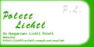 polett lichtl business card